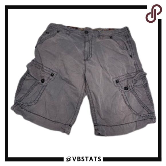 Rock Revival Size 36W x 23" OS Cargo Designer Shorts in Charcoal Gray - Picture 1 of 9